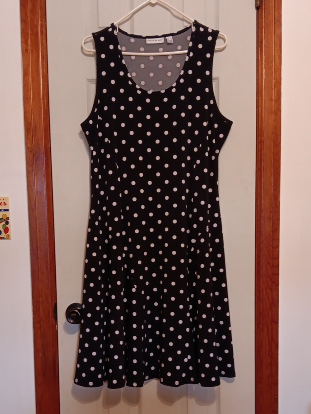 Susan Graver Fit And Flare Polka Dot Dress